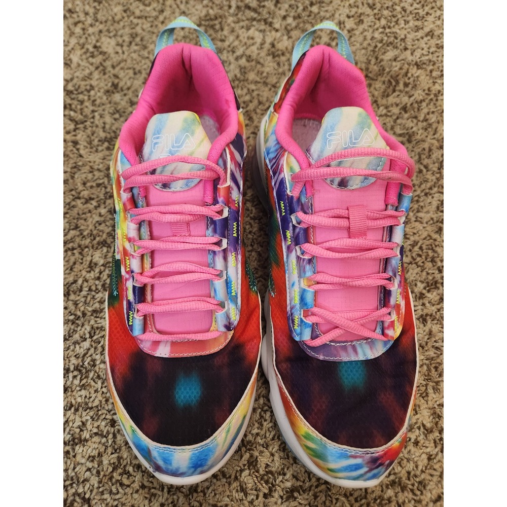 Fila Memory Hyper Split Tie Dye Multi Color Sneak… - image 1